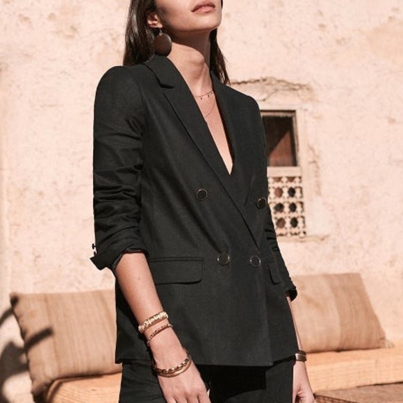 Sézane Christie Jacket Black Size 2 - Picture 3 of 11